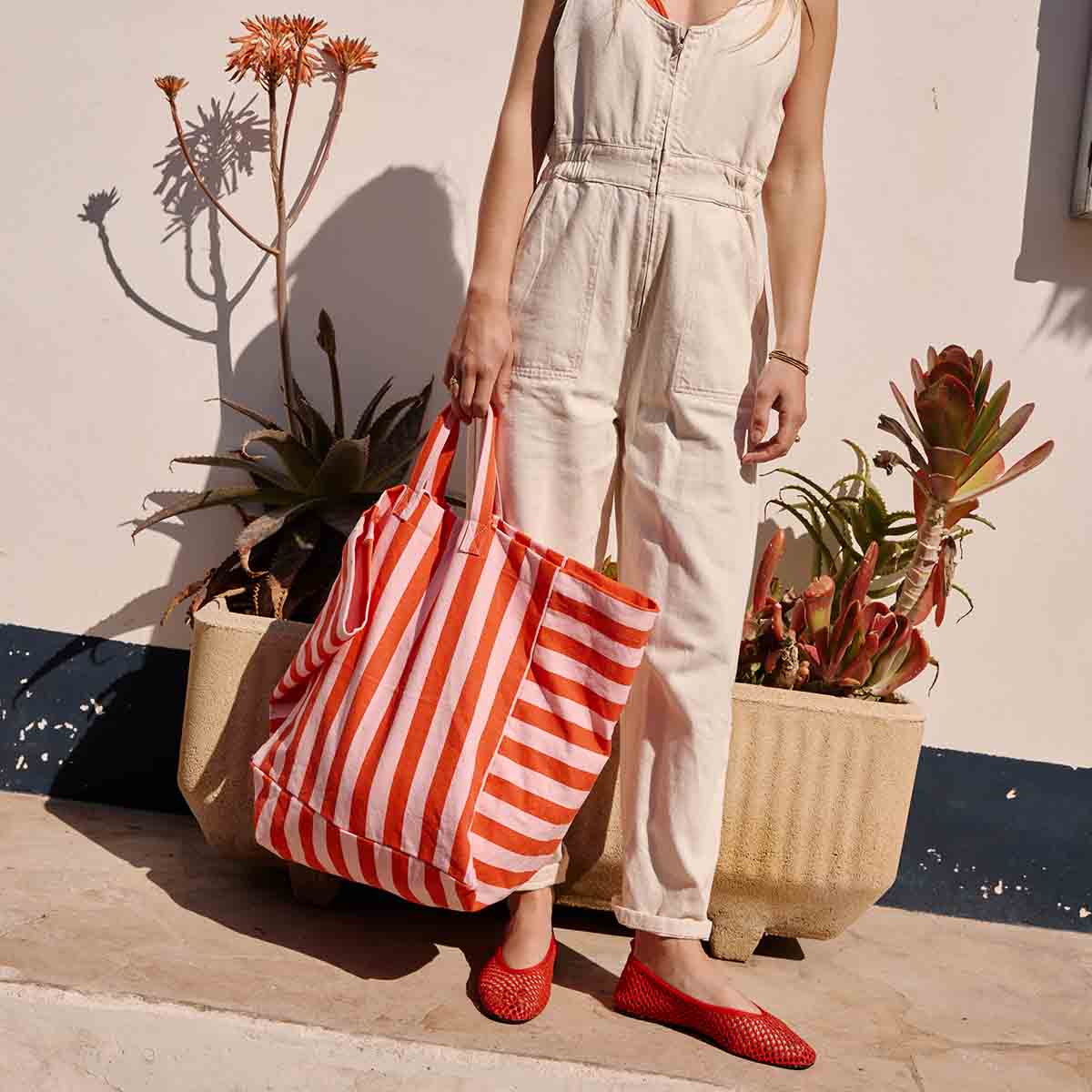 ELISA-STREIFENTASCHE TOMATE / CANDY PINK