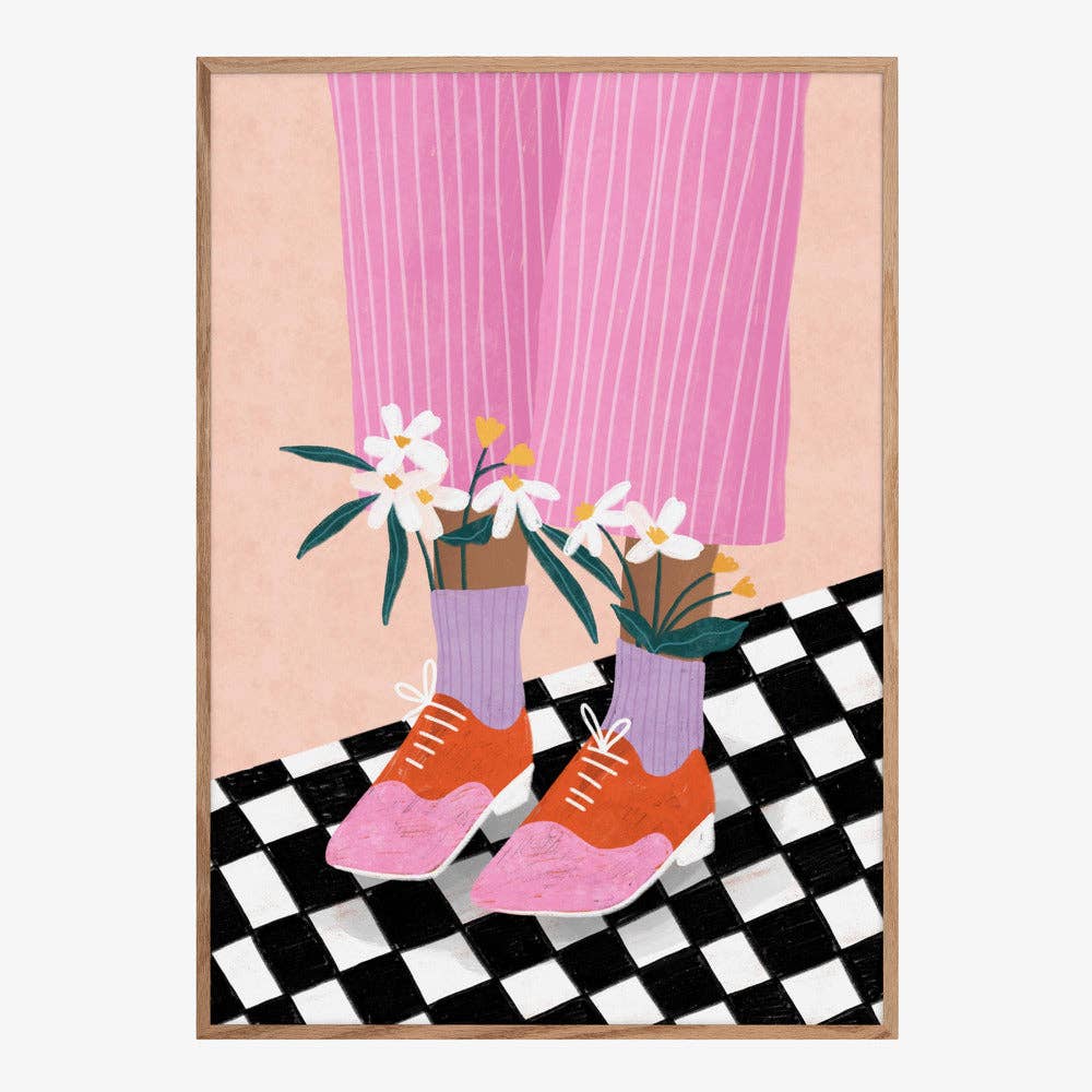 Florale Oxford-Schuhe Kunstdruck - Verspielte Mode