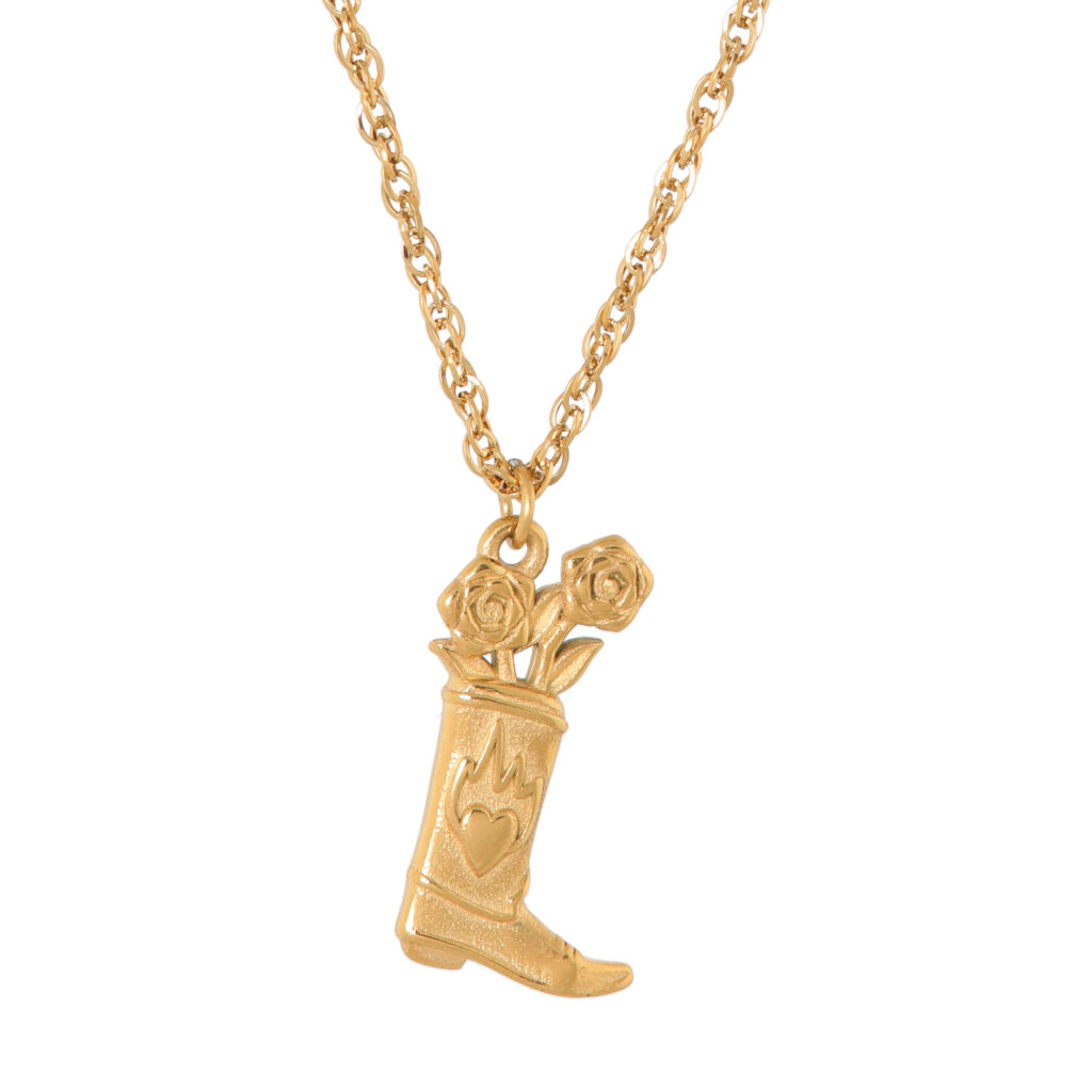 „Howdy“-Halskette in Gold