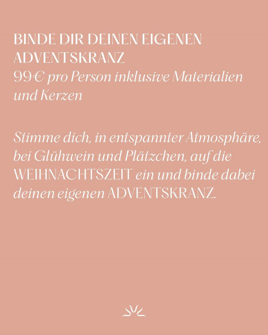 Workshop Adventskranz Samstag 29.11.2025