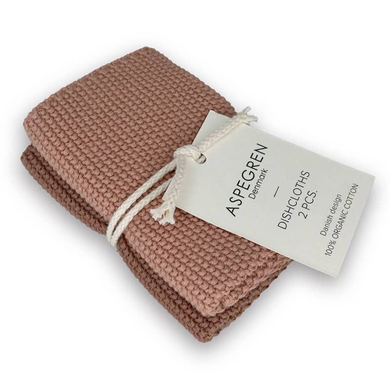 Spültücher aus Bio-Baumwolle – 2er-Set – Strickware – Rootbeer