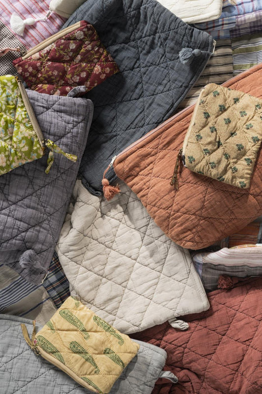 Kulturbeutel wattiert ash grey