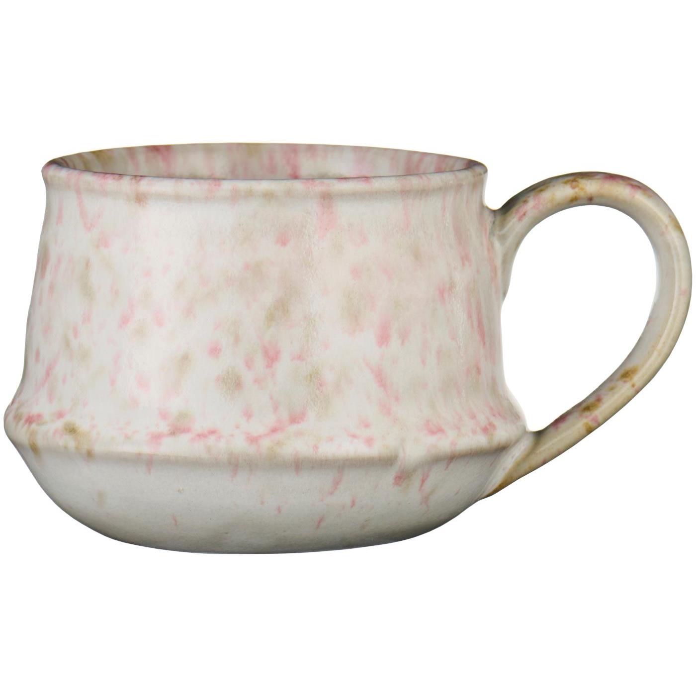 Tasse m/Henkel Kalmar rosa-braunes Farbspiel
