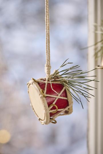 Trommel zum hängen mini rot