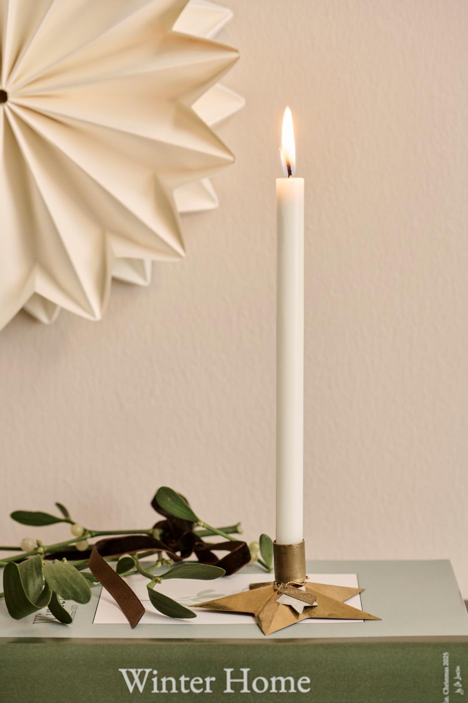 Kerzenhalter f/1,3 cm Kerze sternförmig Gloria