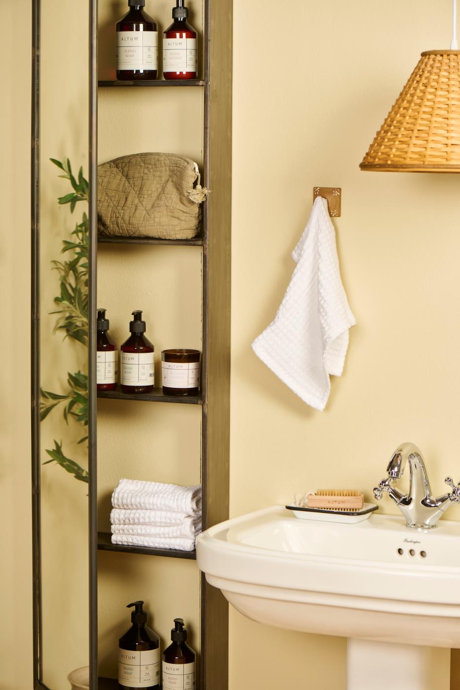 Kulturbeutel wattiert eucalyptus green