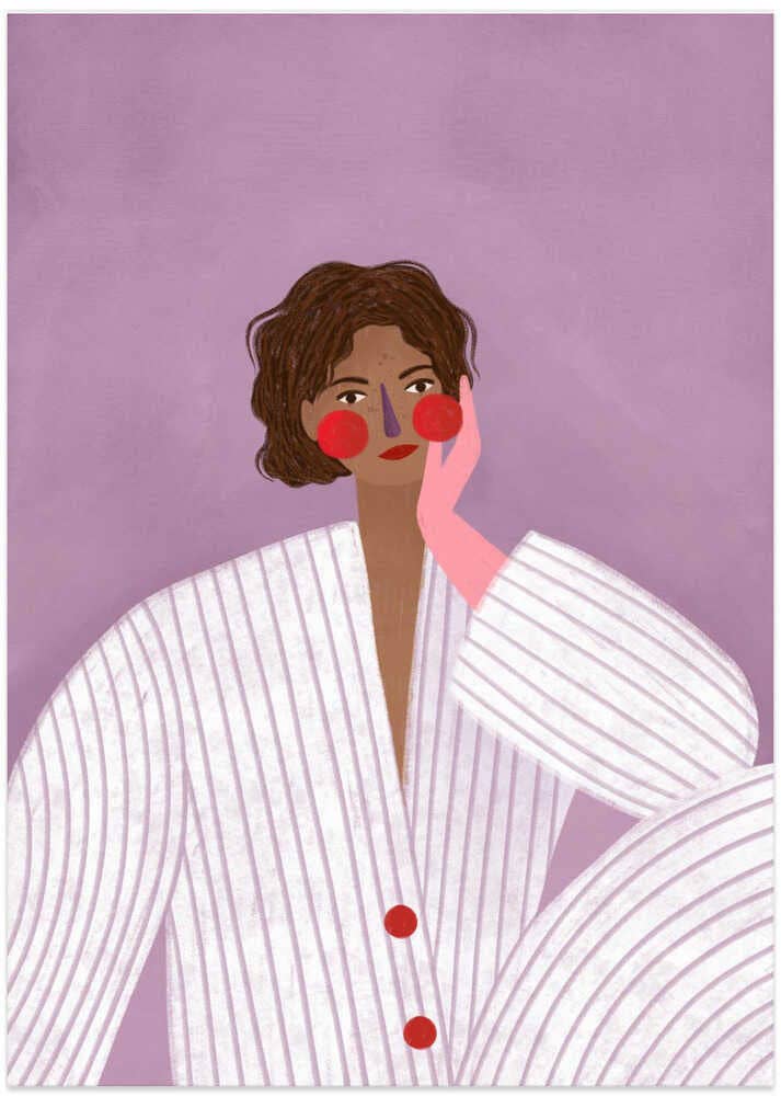 Die Frau mit dem rosa Handschuh Bild