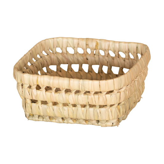 Rechteckiger Korb aus Palmblatt XS