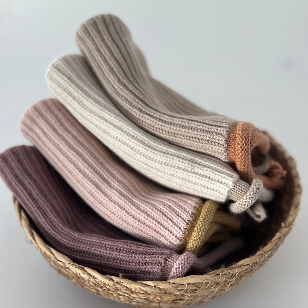 Geschirrtuch aus 100 % Bio-Baumwolle – gerippt, Shell-Design, gestrickt