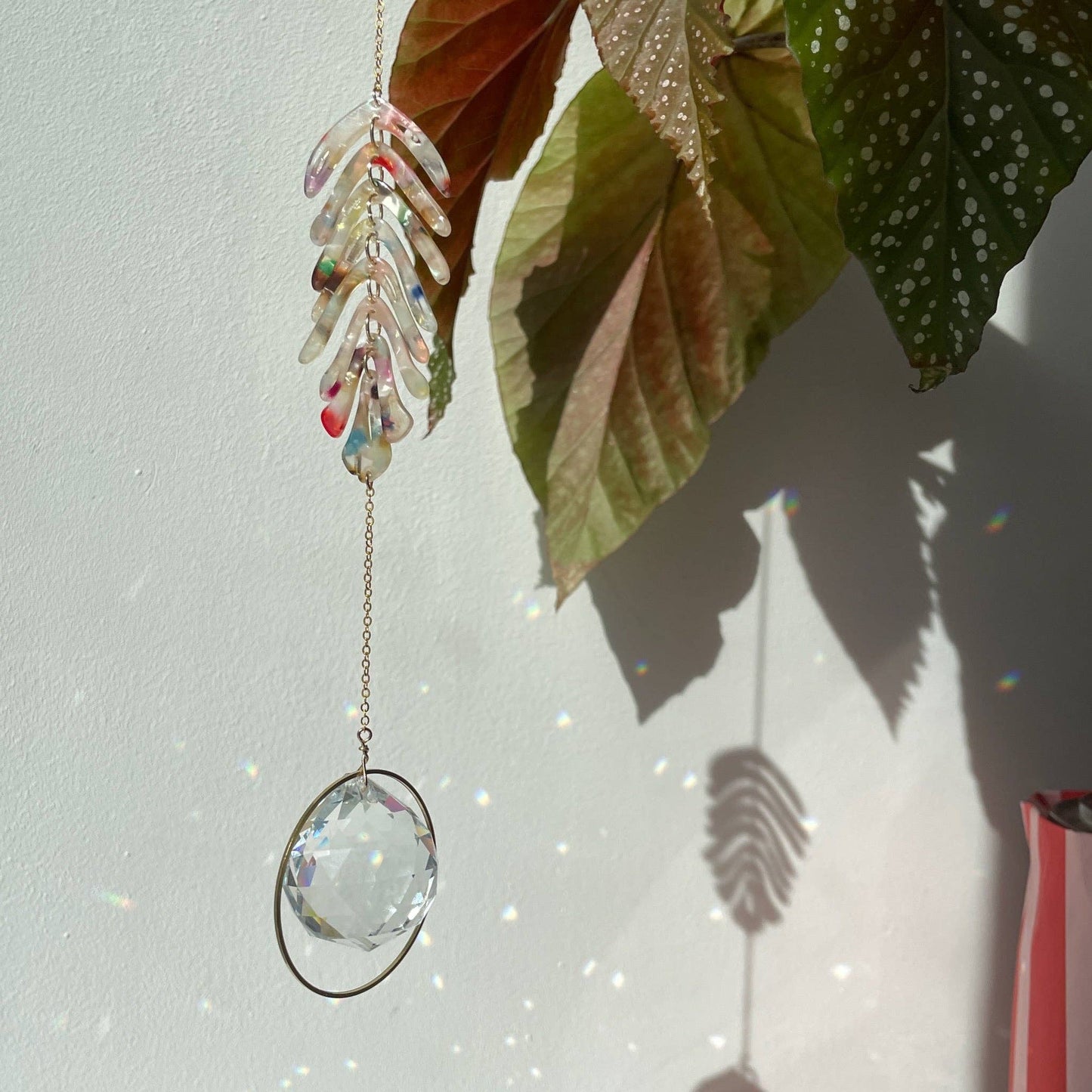 Suncatcher Farn bunt/ Lichtfänger / Fensterkristall / Prisma