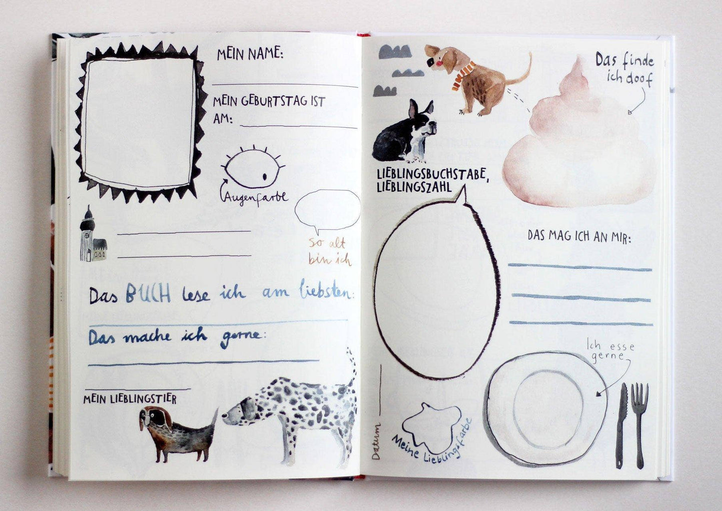 Freundebuch mit tollen Illustrationen