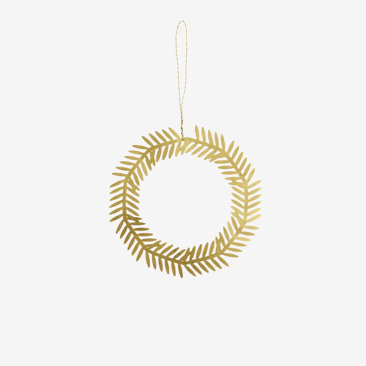 Hanging brass wreath
