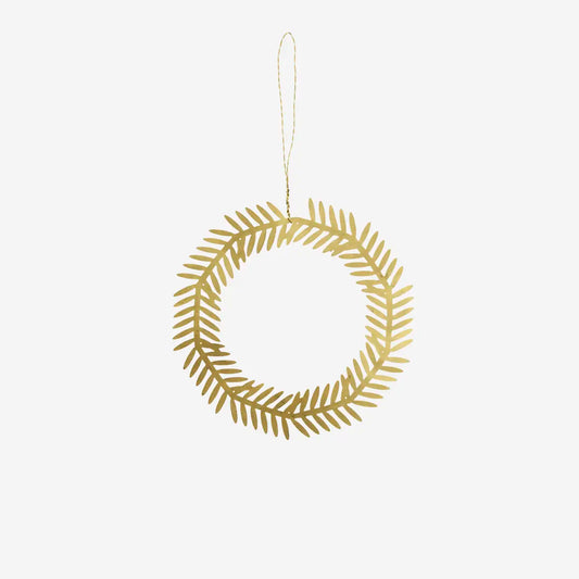 Hanging brass wreath