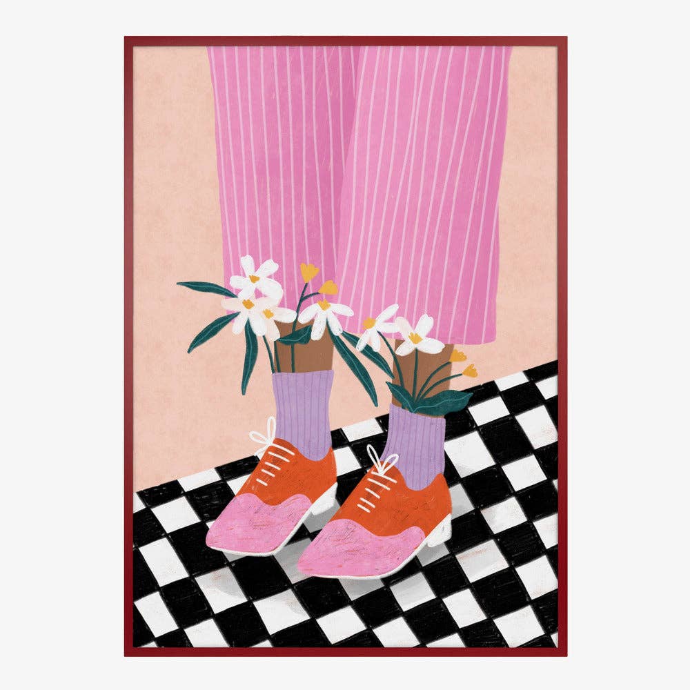 Florale Oxford-Schuhe Kunstdruck - Verspielte Mode
