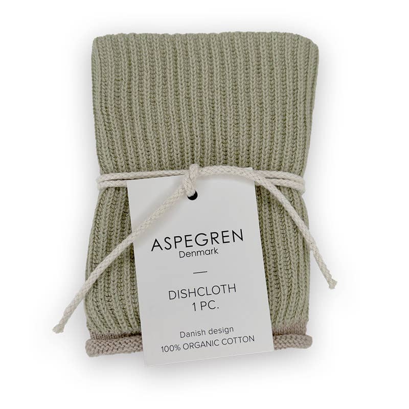 Spültuch aus Bio-Baumwolle – Gestrickt – Ripple Aloe