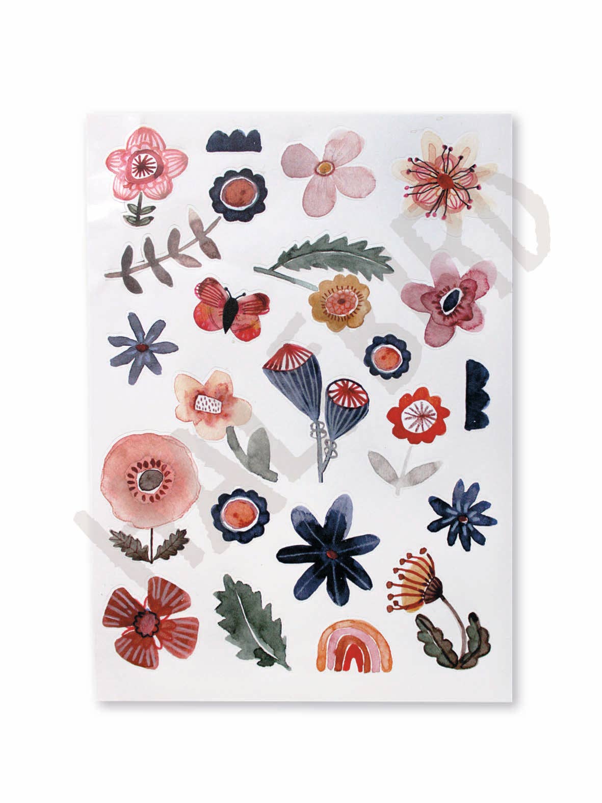 Spülmaschinenfeste Aufkleber "Blumen"