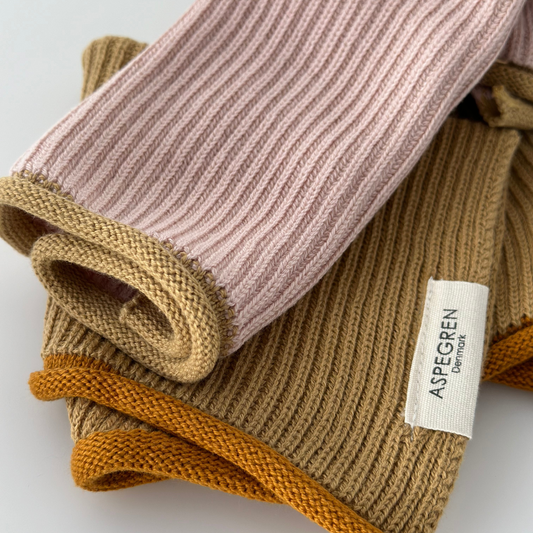 Geschirrtuch - Bio-Baumwolle - Gestrickt - Welle - Puder