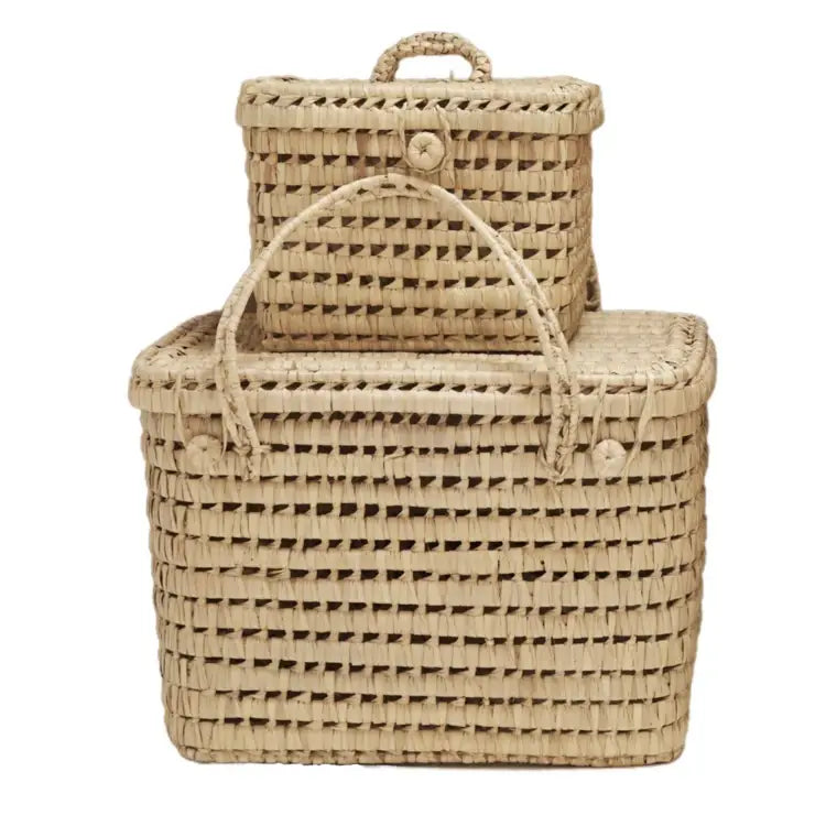 Truhe aus Palmblättern 45 cm