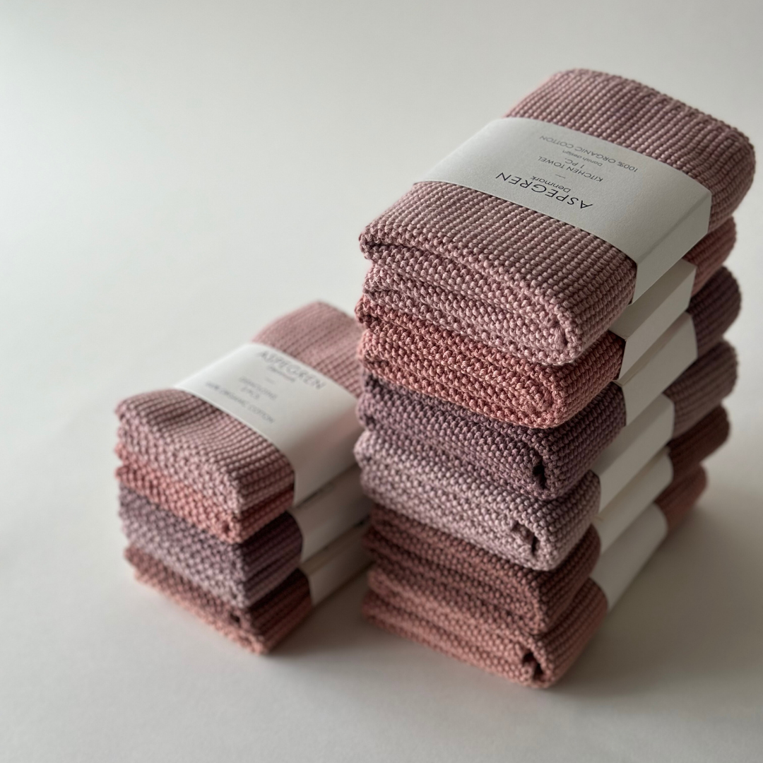 Spültücher aus Bio-Baumwolle – 2er-Set – Strickware – Rootbeer