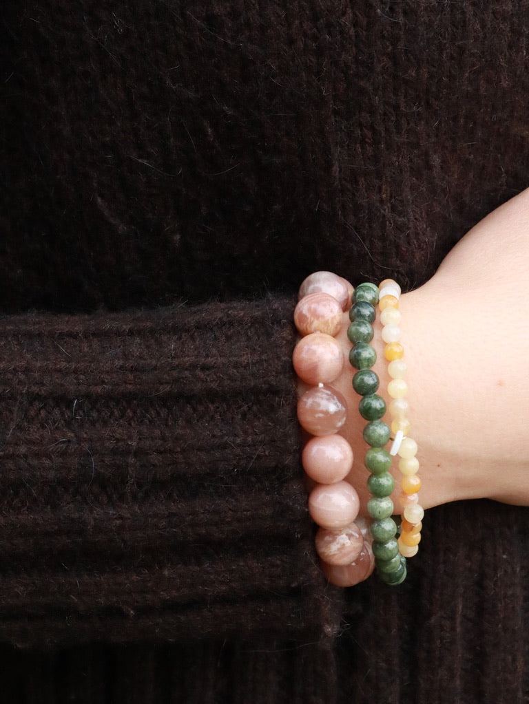 Chunky Sunstone Stretch Bracelet Power