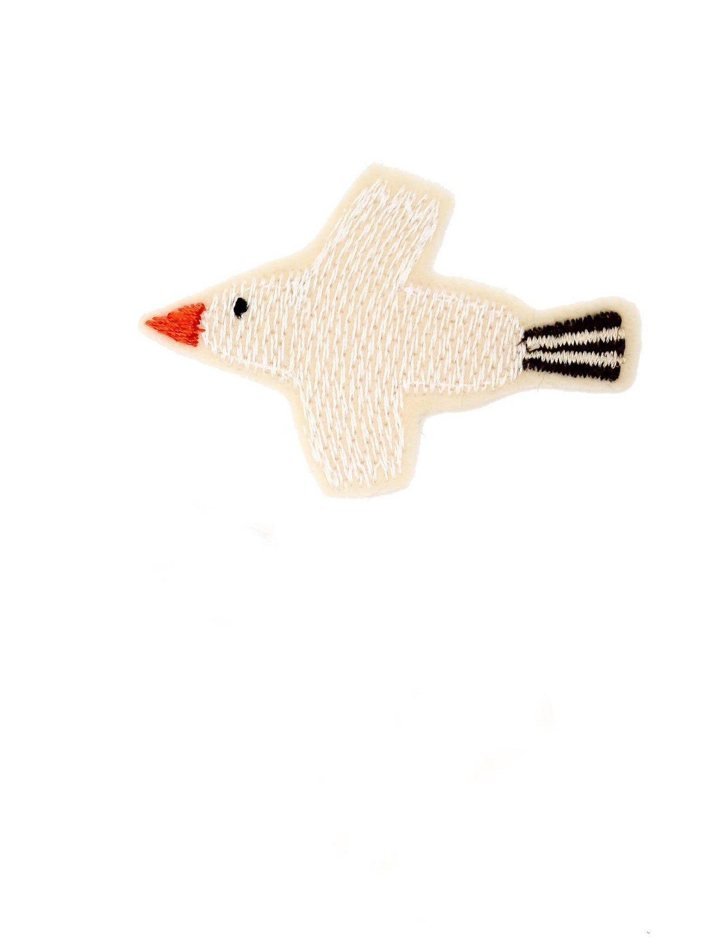 Aufnäher "Vogel weiß" 2er Set