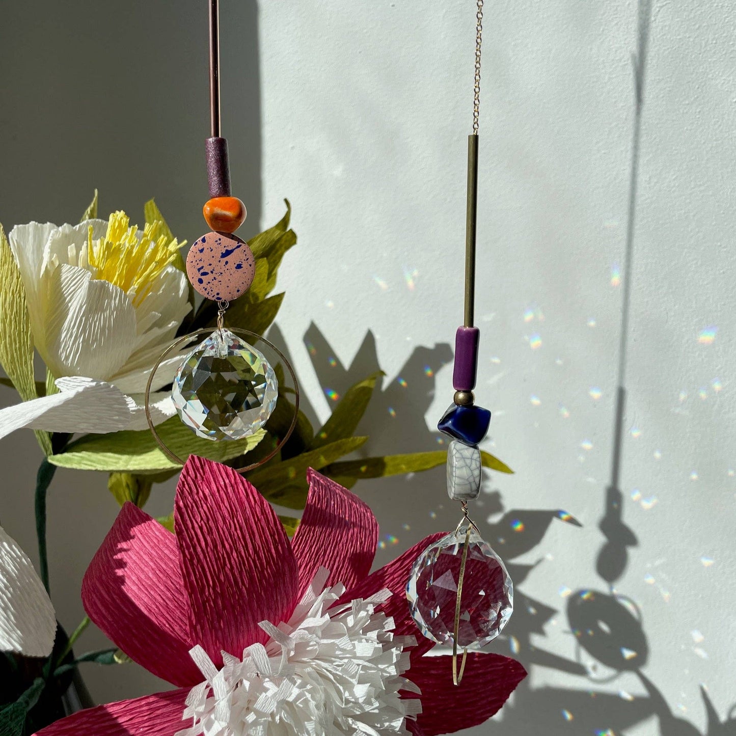 Suncatcher DISC and ROCK Orange / Lichtfänger / Fensterkristall