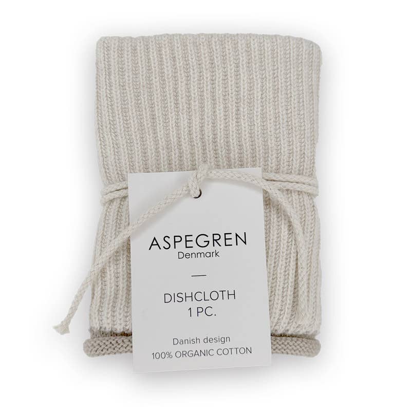 Geschirrtuch - Bio-Baumwolle - Gestrickt - Welle - Birke