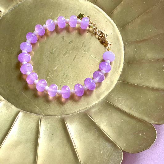 Olympe Armband - Flieder/Ecru