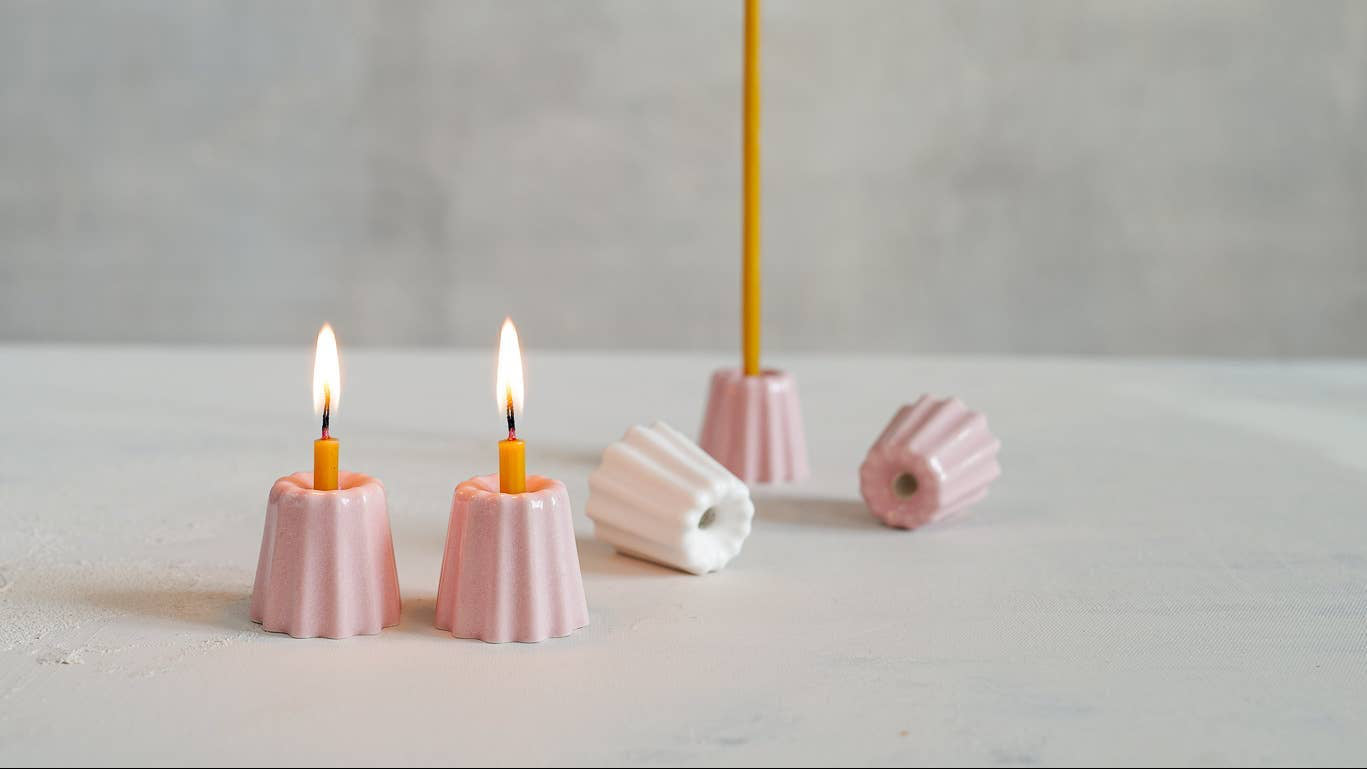 Kerzenhalter aus Porzellan