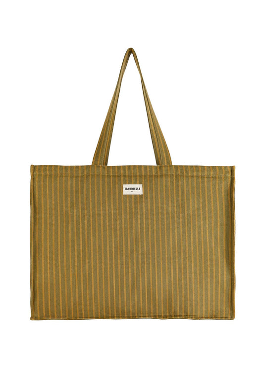 Baumwoll-Wochenendtasche mit Rivoli-Streifen