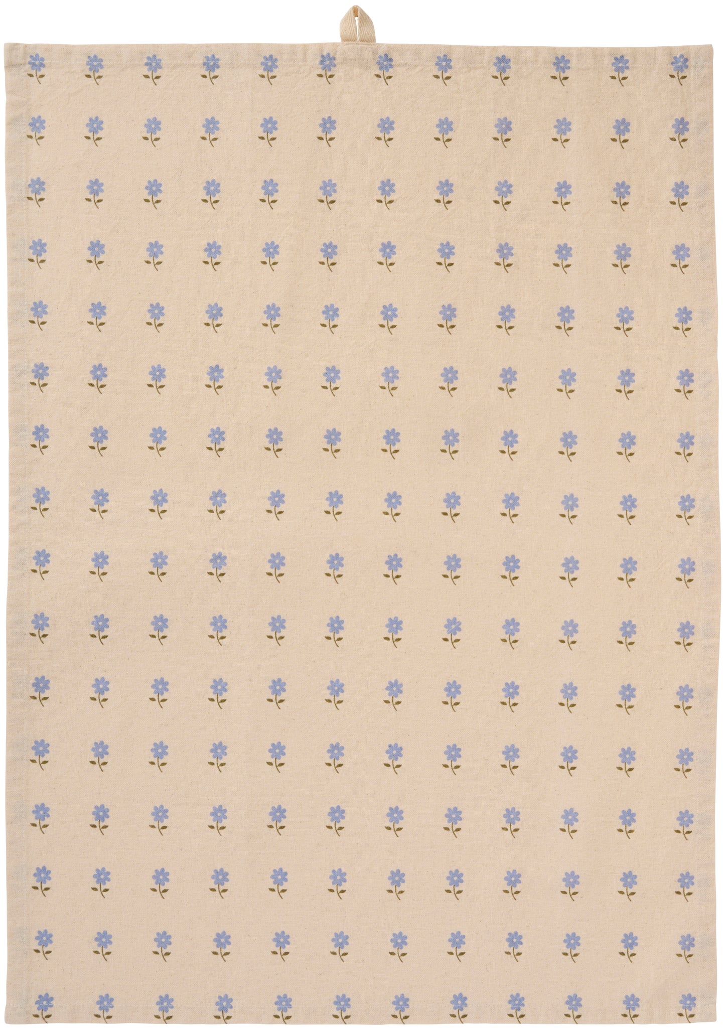 Geschirrtuch Elisabeth natur m/blauen Blumen