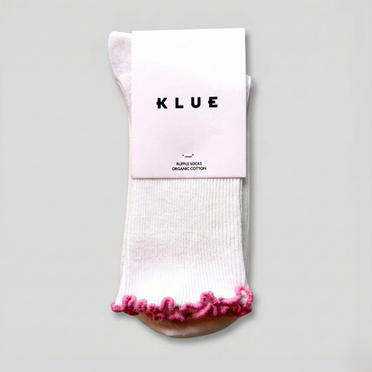 KLUE Bio-Baumwollsocken mit Rüschen | Rosa