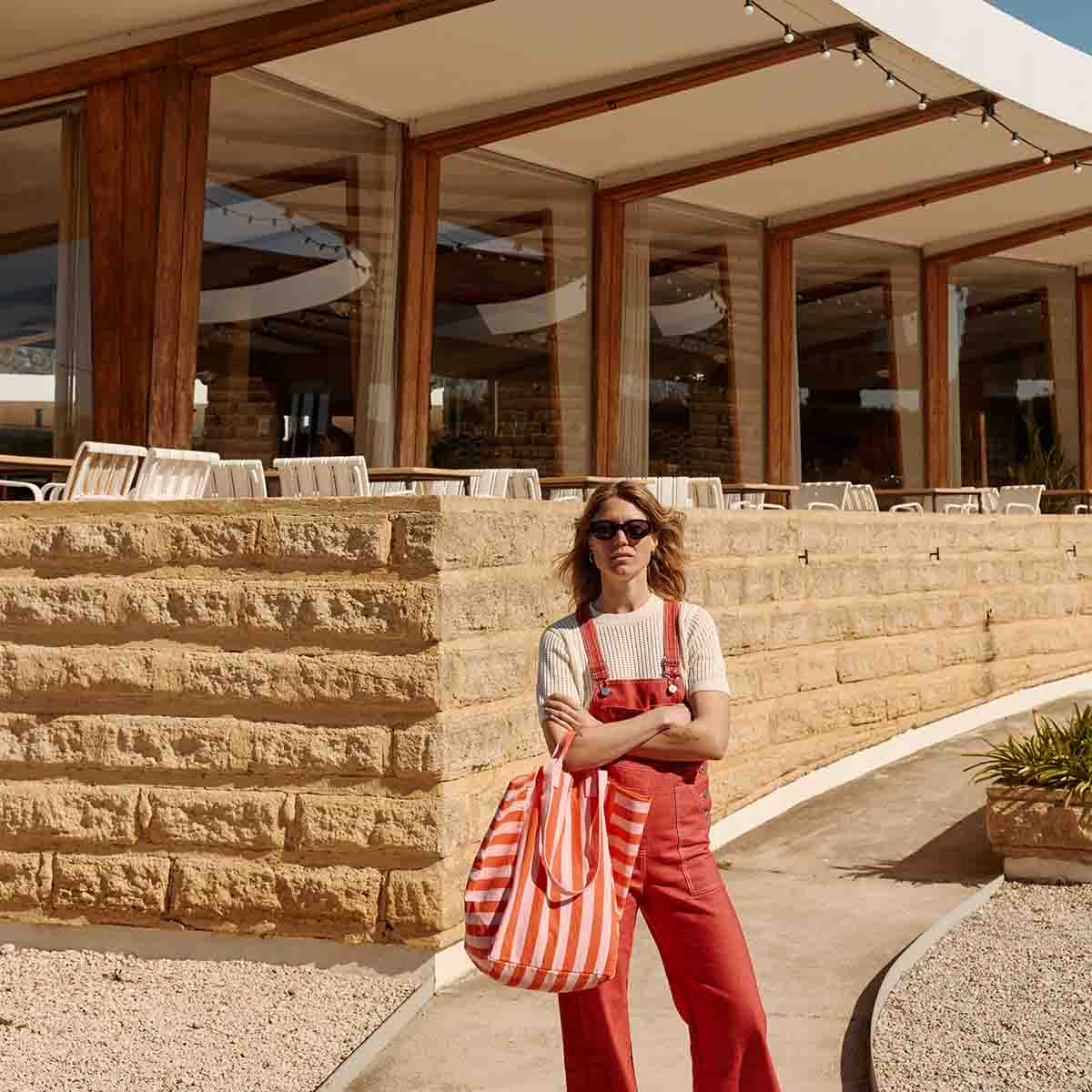 TASCHE ELISABETH STREIFEN TOMATE / CANDY