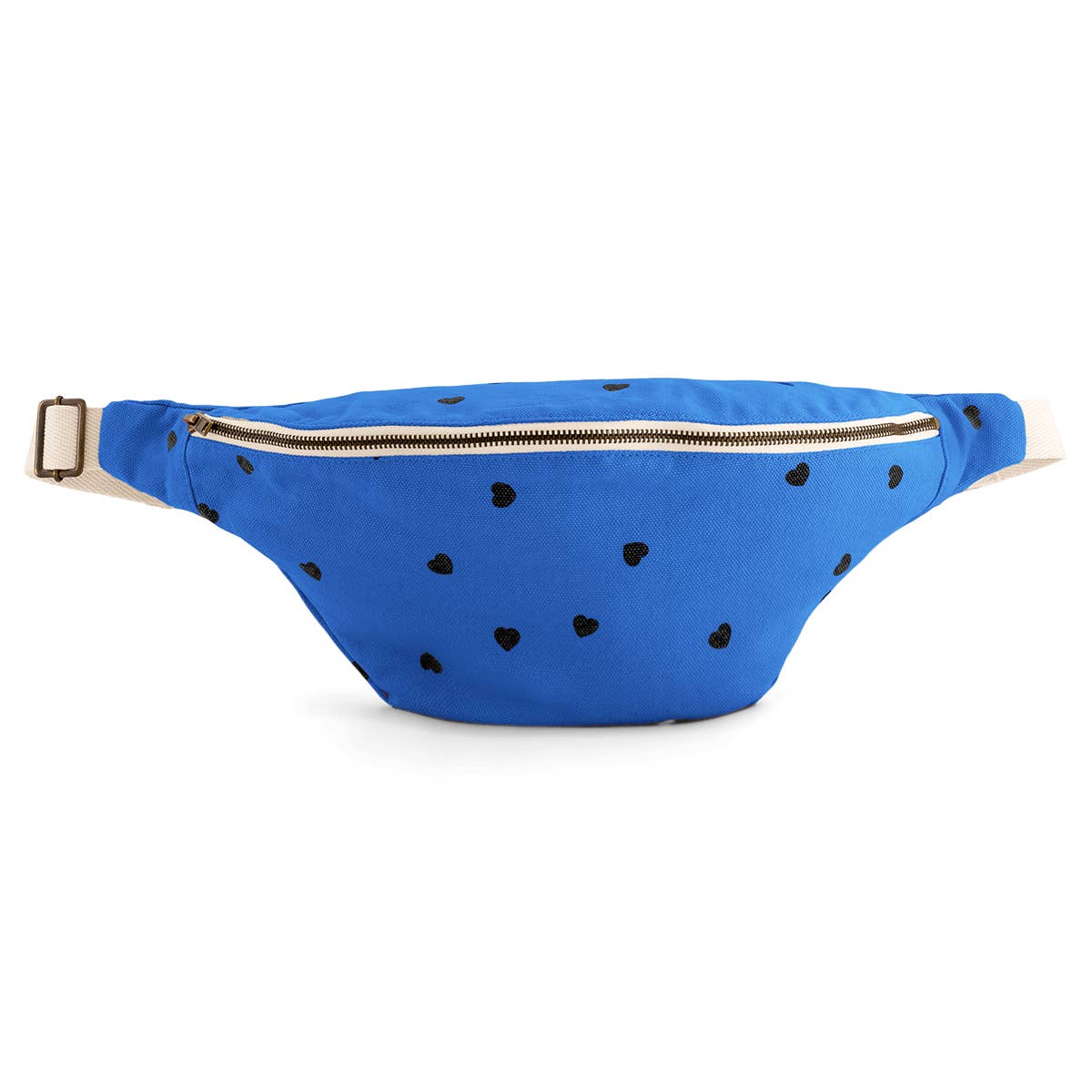 Damen Bauchtasche in griechischem Blau mit Herzmotiv