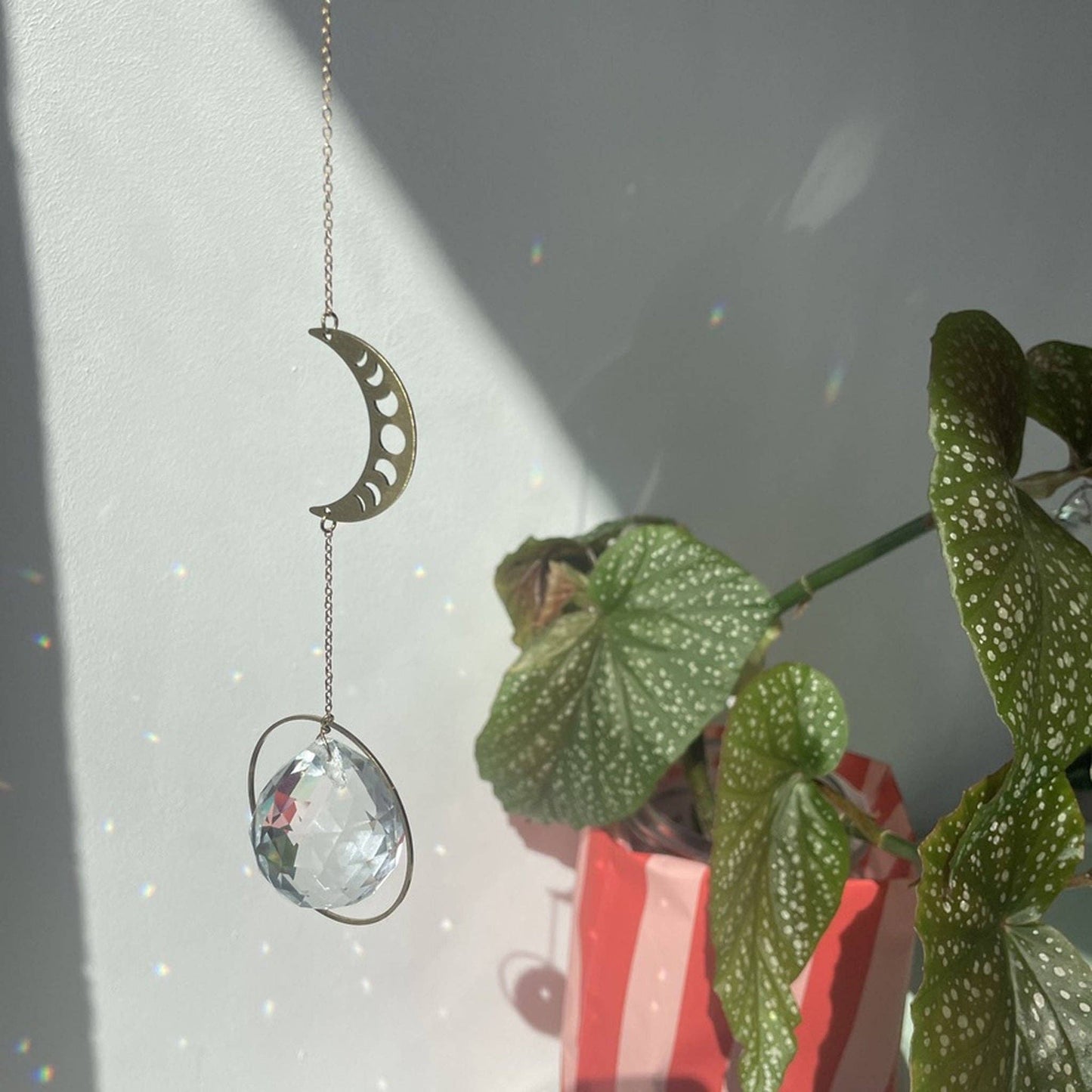 Suncatcher Mondphase / Lichtfänger / Fensterkristall  / Prisma