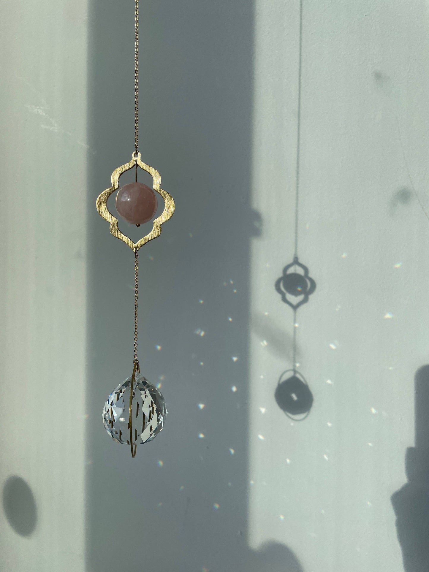 Suncatcher Vulva light Rosé. gold / Lichtfänger / Fensterkristall  / Prisma