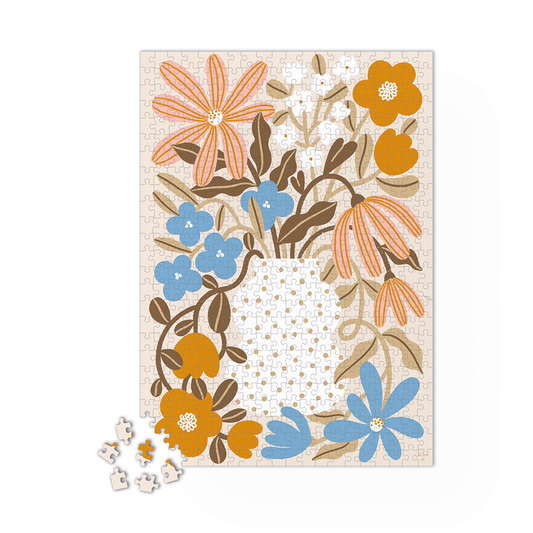 Myosotis- & Kapuzinerkresse-Puzzle mit 500 Teilen
