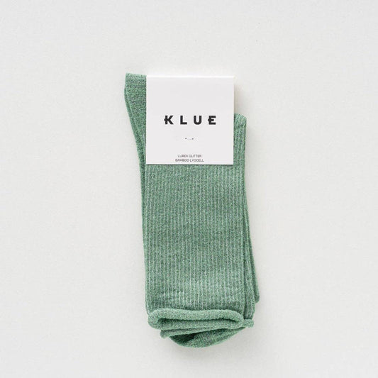 KLUE Glitzer-Lurex-Socken aus umweltfreundlichem Lyocell | Mintgrün