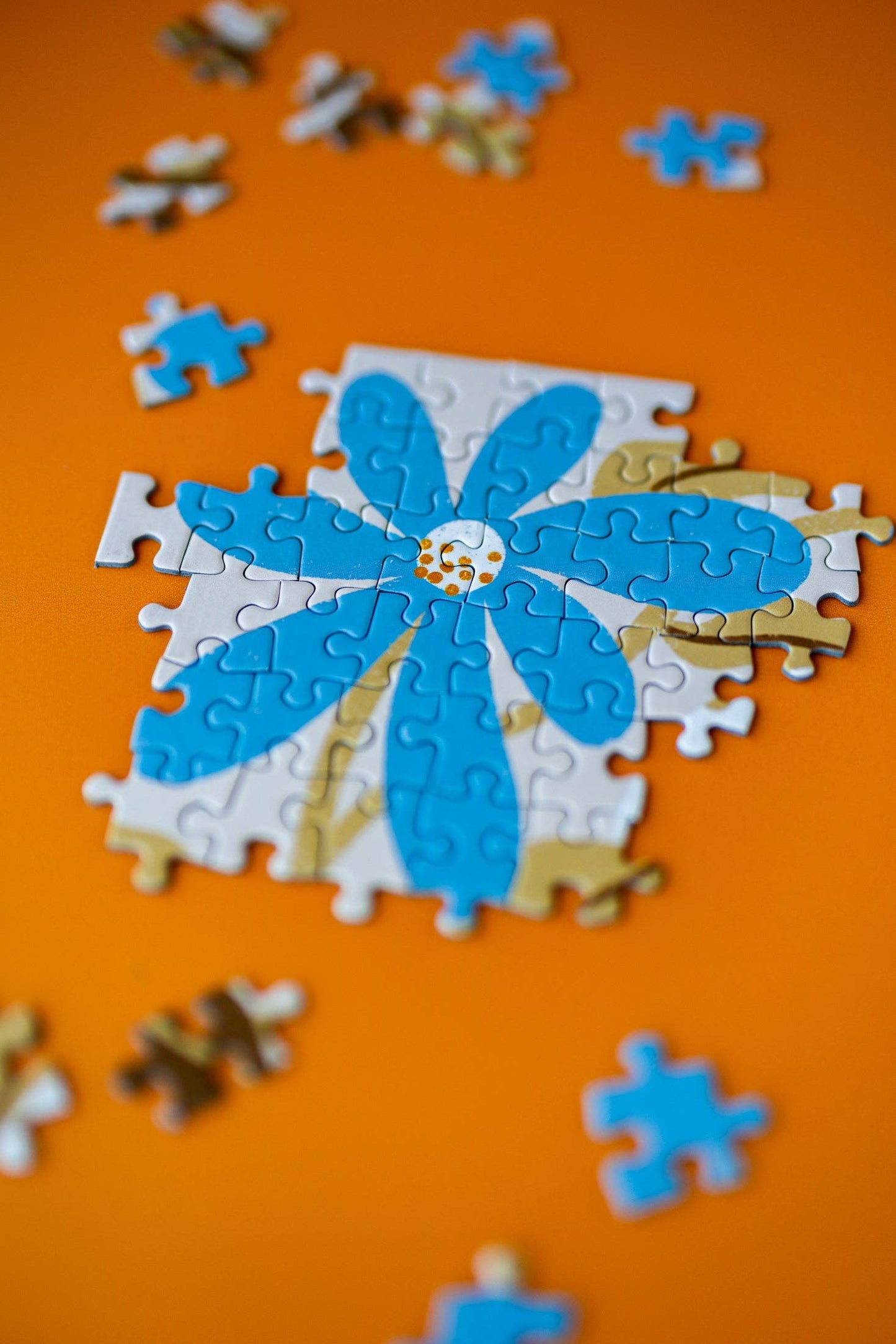Myosotis- & Kapuzinerkresse-Puzzle mit 500 Teilen