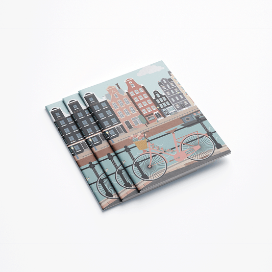 A6-Notizbuch „Let's pedal along the water“
