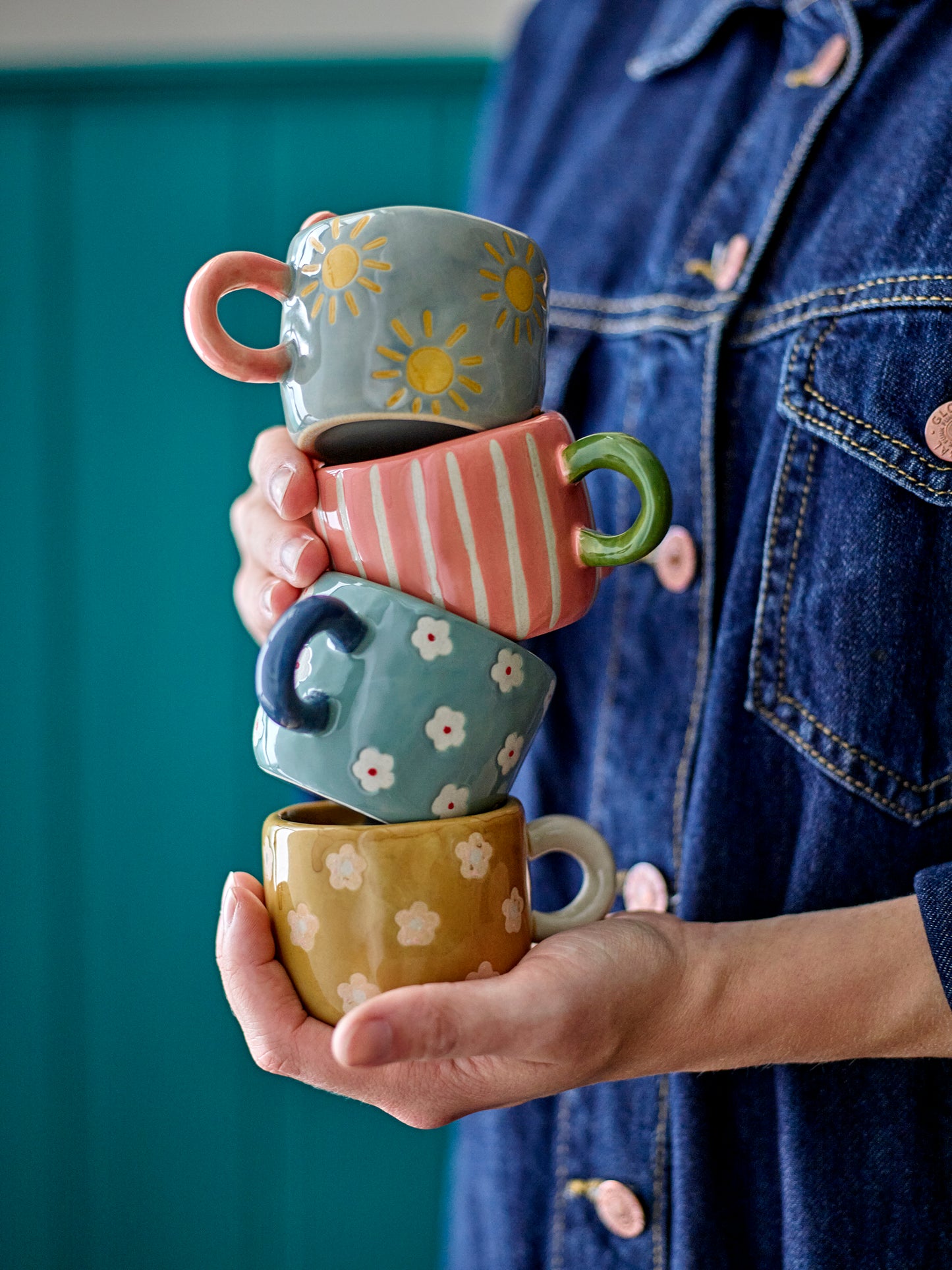 Nini Tasse, Blau, Steingut