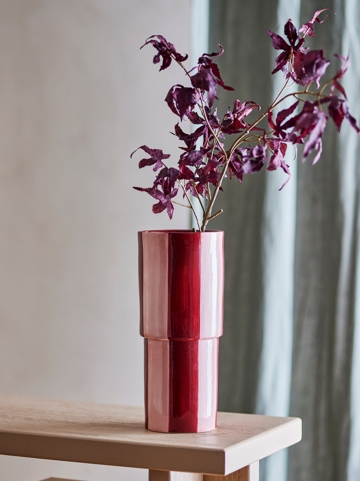Floki Vase, Rose, Steingut