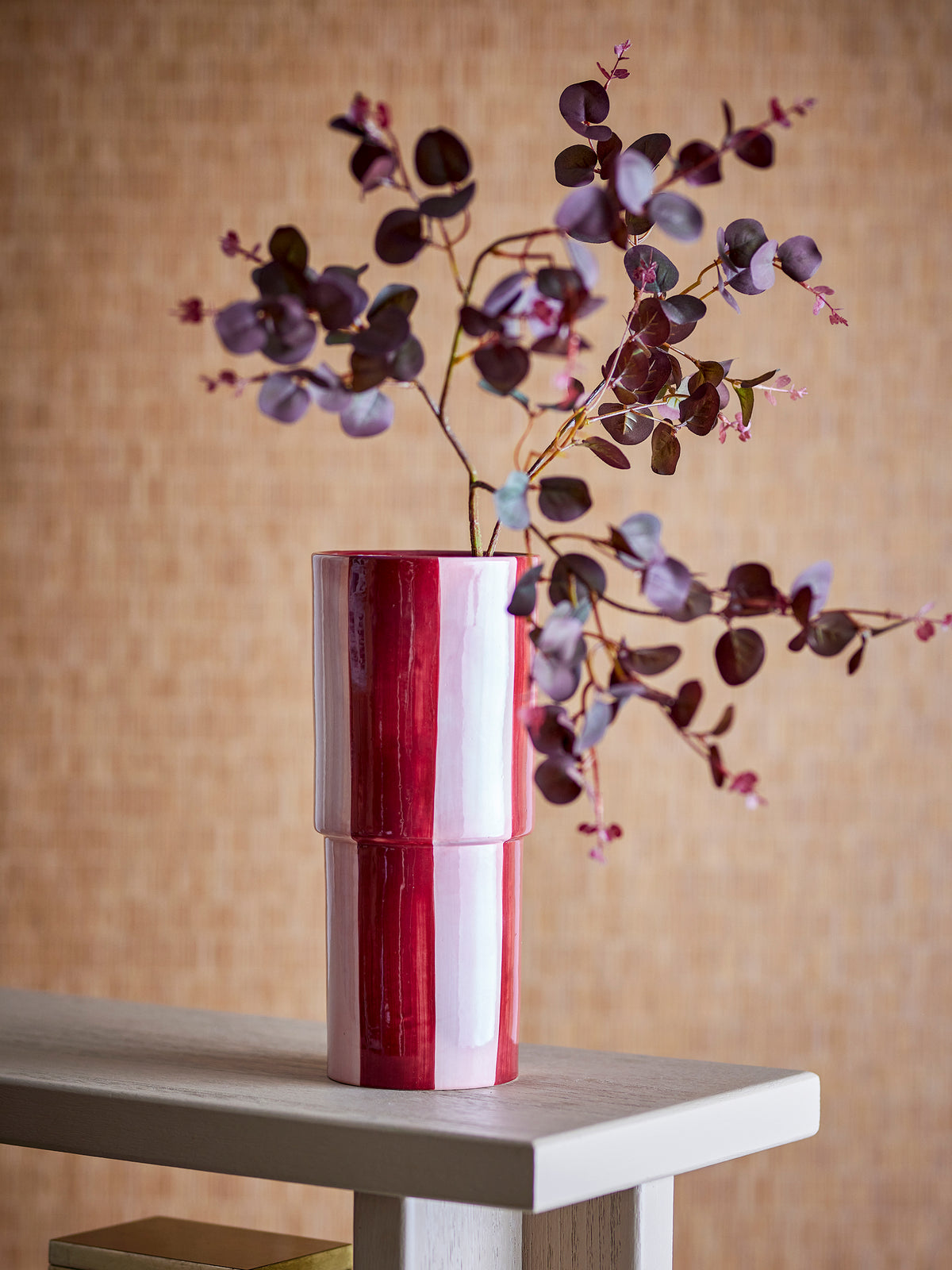 Floki Vase, Rose, Steingut