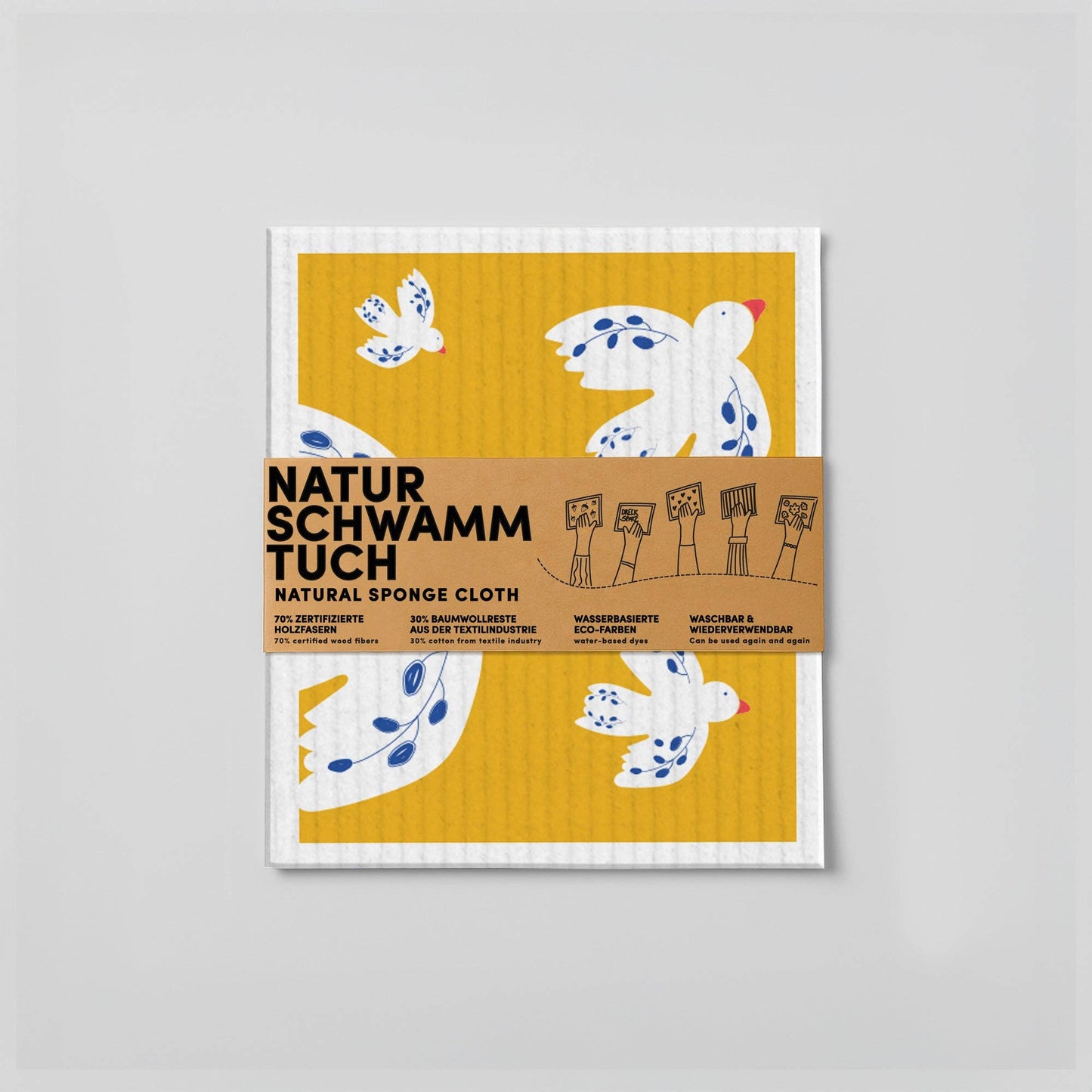 Schwammtuch - Vögel - Nr. 1