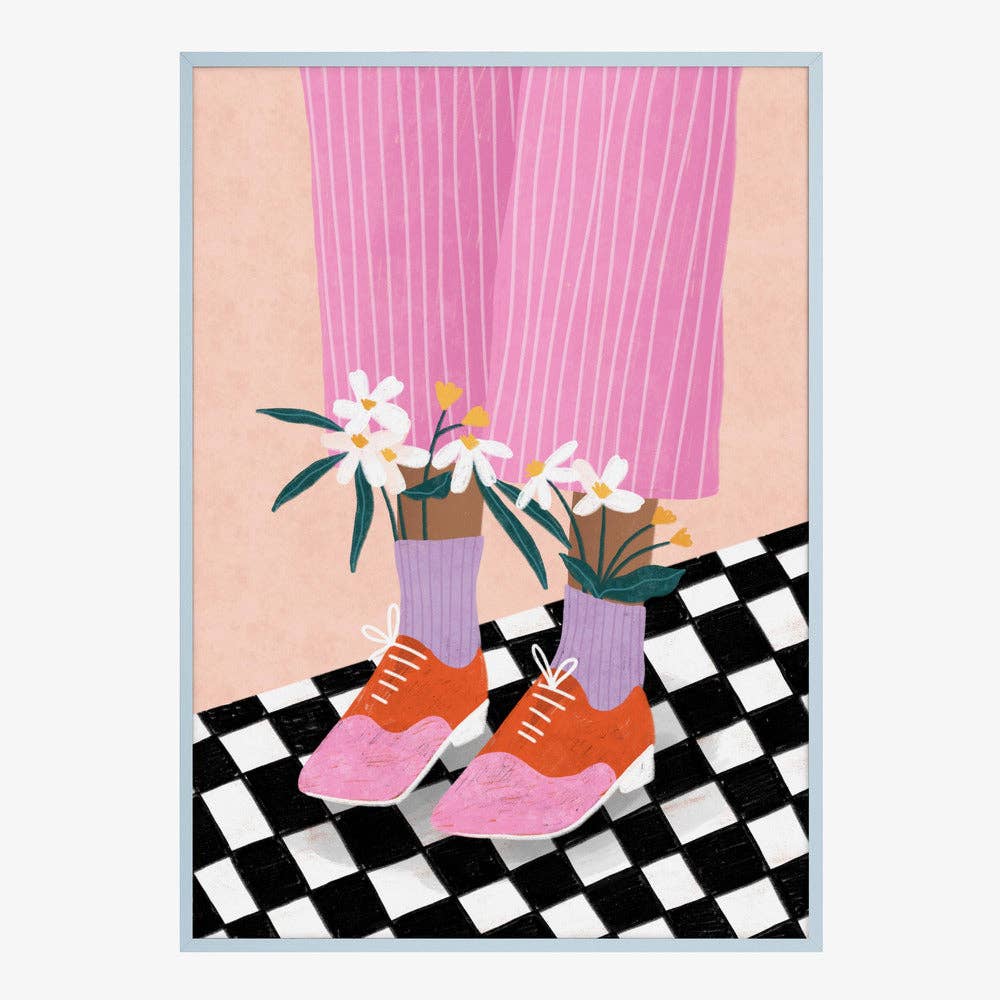 Florale Oxford-Schuhe Kunstdruck - Verspielte Mode