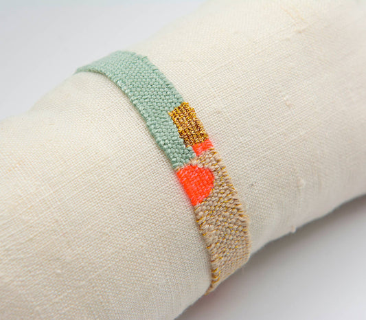Ibiza #128 handgefertigtes, saisonunabhängiges Textilarmband