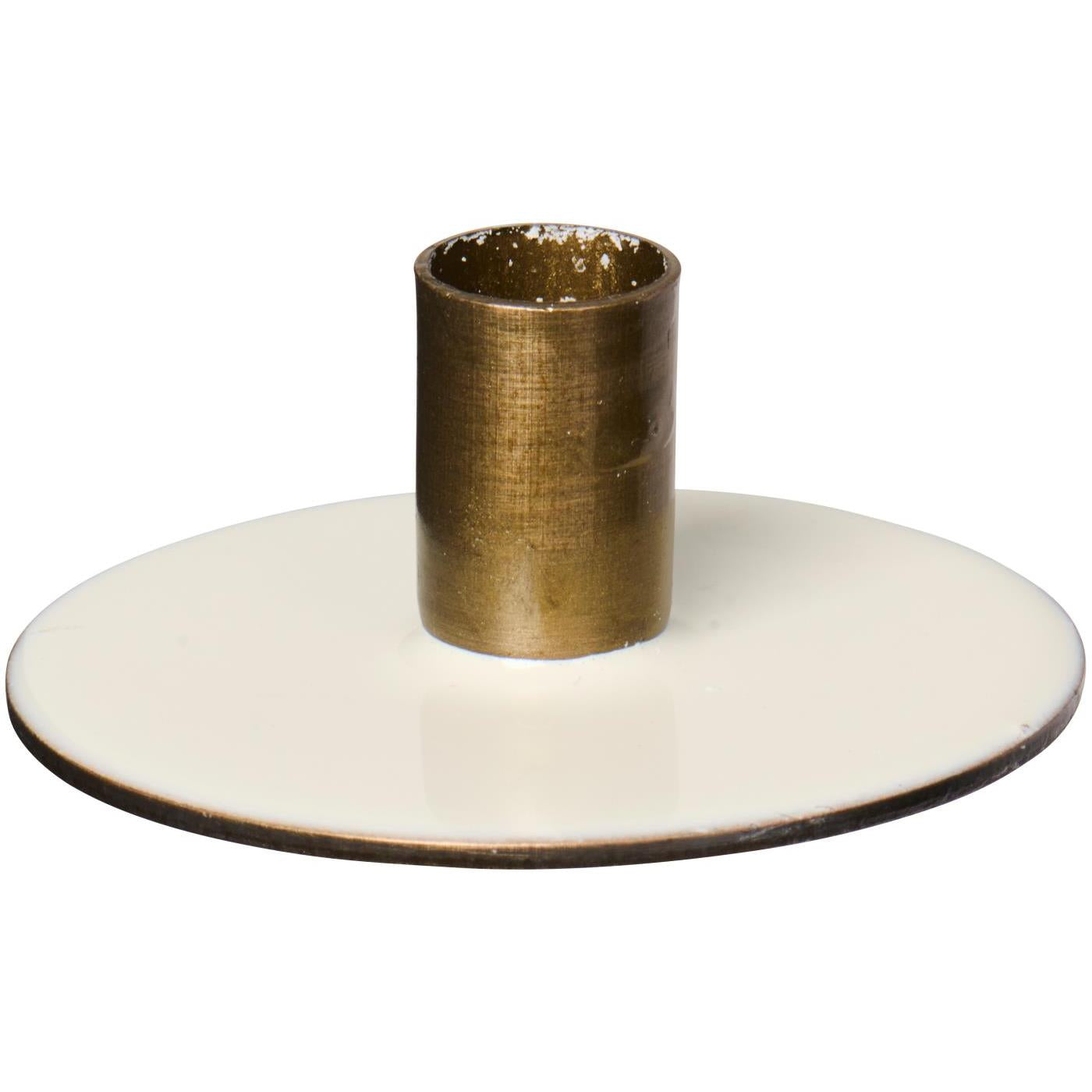 Kerzenhalter f/1,3 cm Kerze 2-farbig butter cream