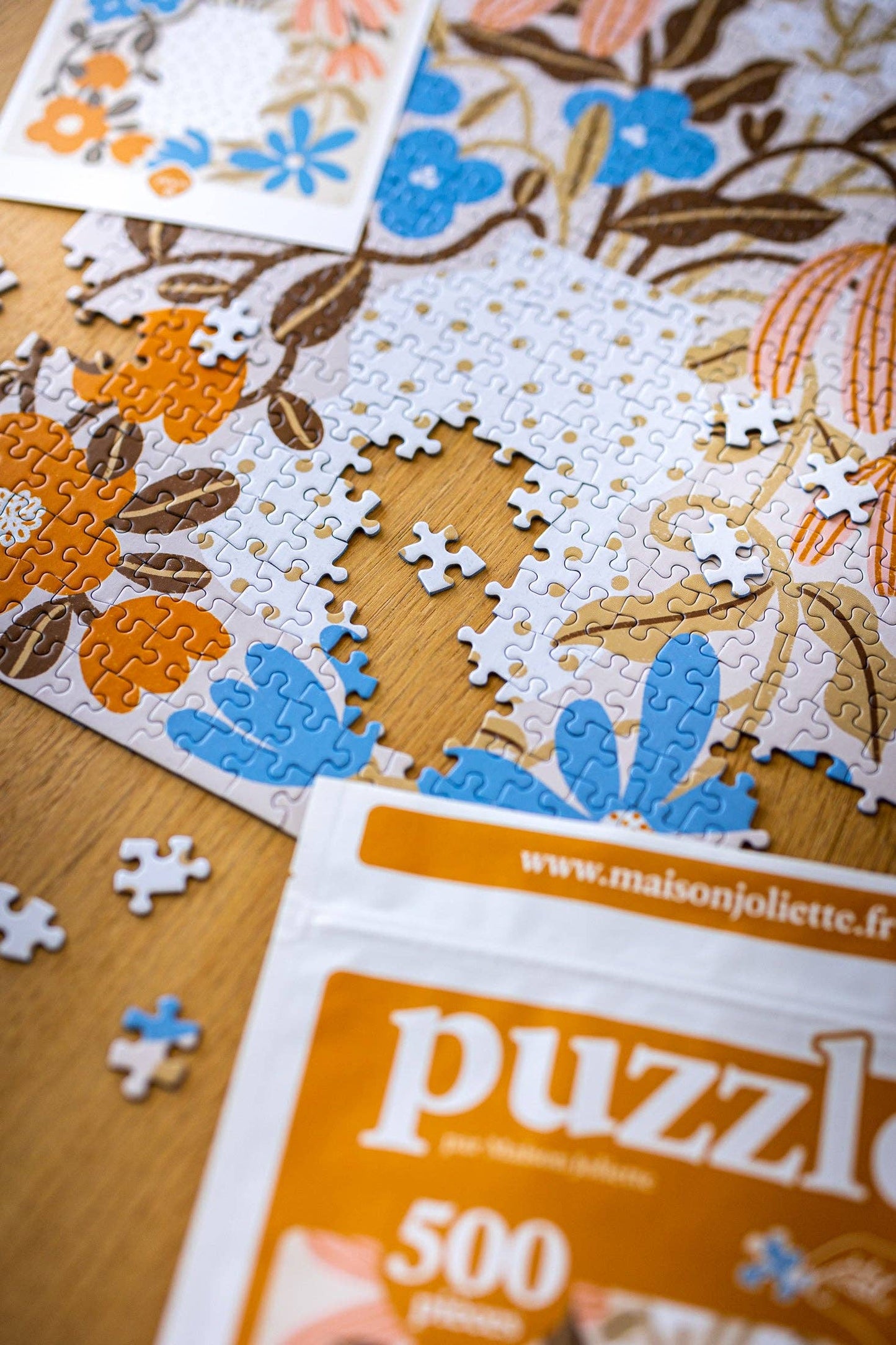 Myosotis- & Kapuzinerkresse-Puzzle mit 500 Teilen