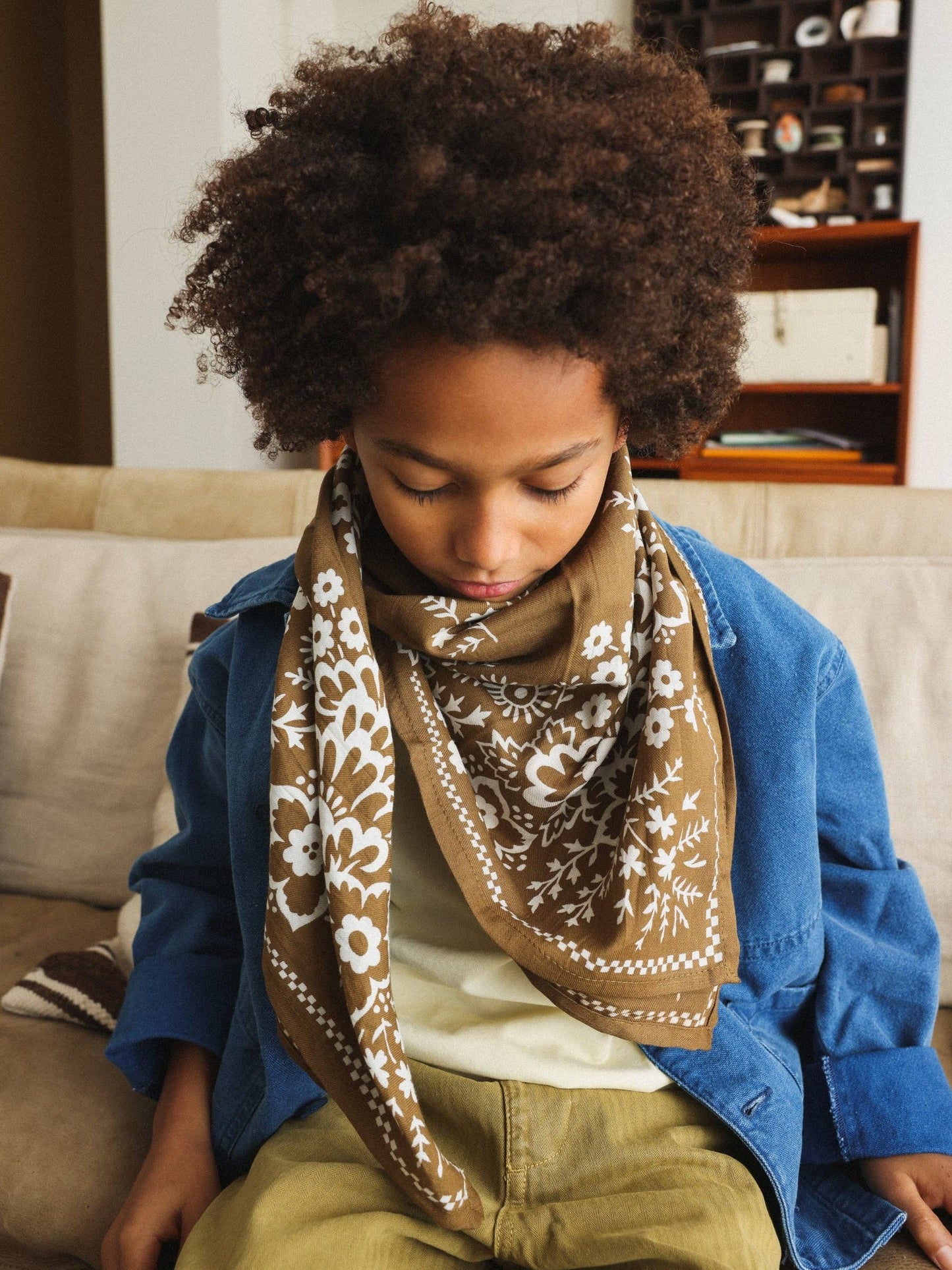 Mysore Bandana für Erwachsene in Khaki