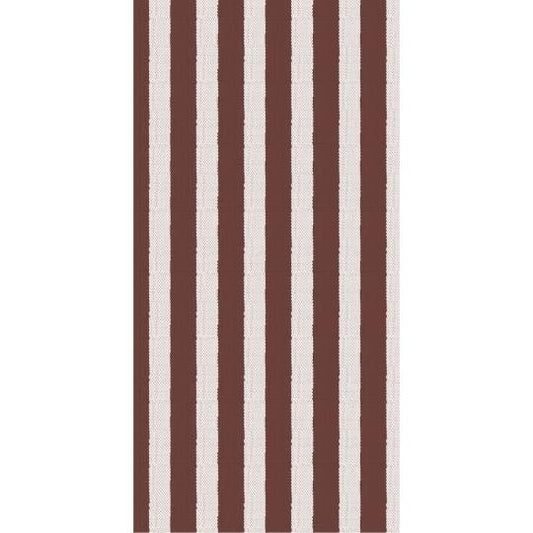 Serviette 10x20 cm braune Streifen Textil-Look 16 Stck/Pck